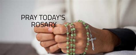 Mary has come from Heaven asking us to pray the Rosary every day. . Todays rosary